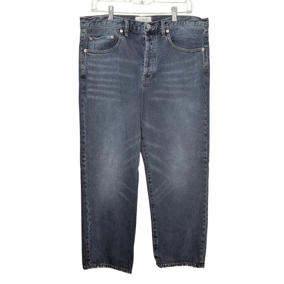 We The Free Jeans Womens Size 31 High-Rise Straight Button Fly Blue Denim - Picture 1 of 11